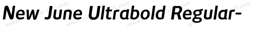 New June Ultrabold Regular字体转换